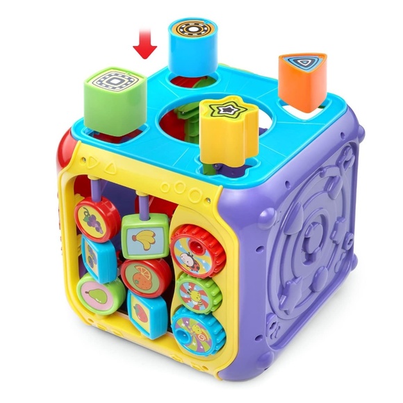 Entertainment! Interactive Sort Discovery Cube: Helps Developmental Milestones - Picture 6 of 9